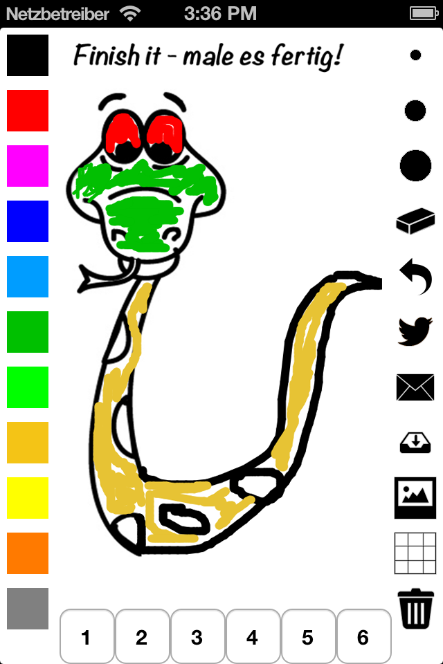 Animal Coloring Book for Children: Learn to color a snake, horse, giraffe, lion and more